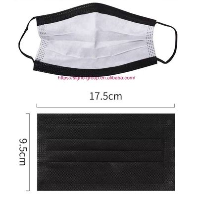 까만 귀고리 처분할 수 있는 보호 얼굴 가면 50pcs/box 반대로 오염