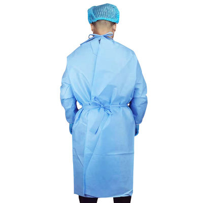 파란색 강화 멸균 일회용 수술 가운 S M L XL XXL