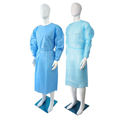 파란색 강화 멸균 일회용 수술 가운 S M L XL XXL