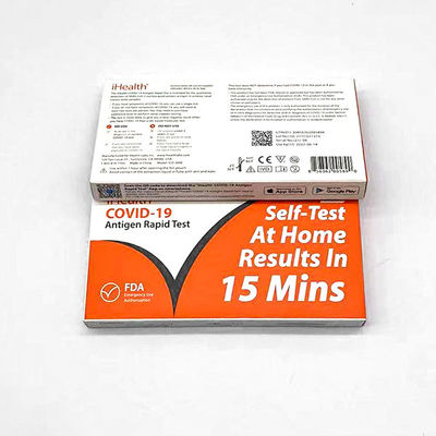 이헬스 15 분 명백한 19 신속 시험 빠른 가정용 시험은 FDA 하락 면봉을 장비를 답니다