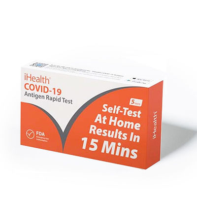 이헬스 15 분 명백한 19 신속 시험 빠른 가정용 시험은 FDA 하락 면봉을 장비를 답니다