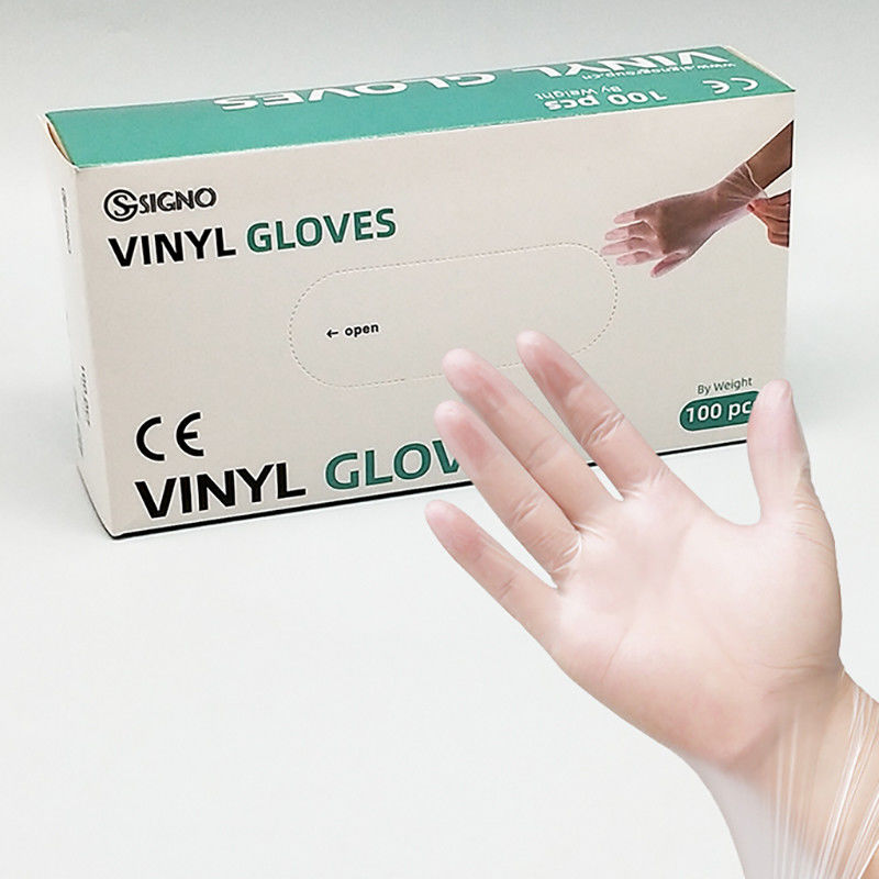 투명한 버릴 수 있는 비닐 글러브 노동보호 반대 산 PVC 탄력 있는 글러브